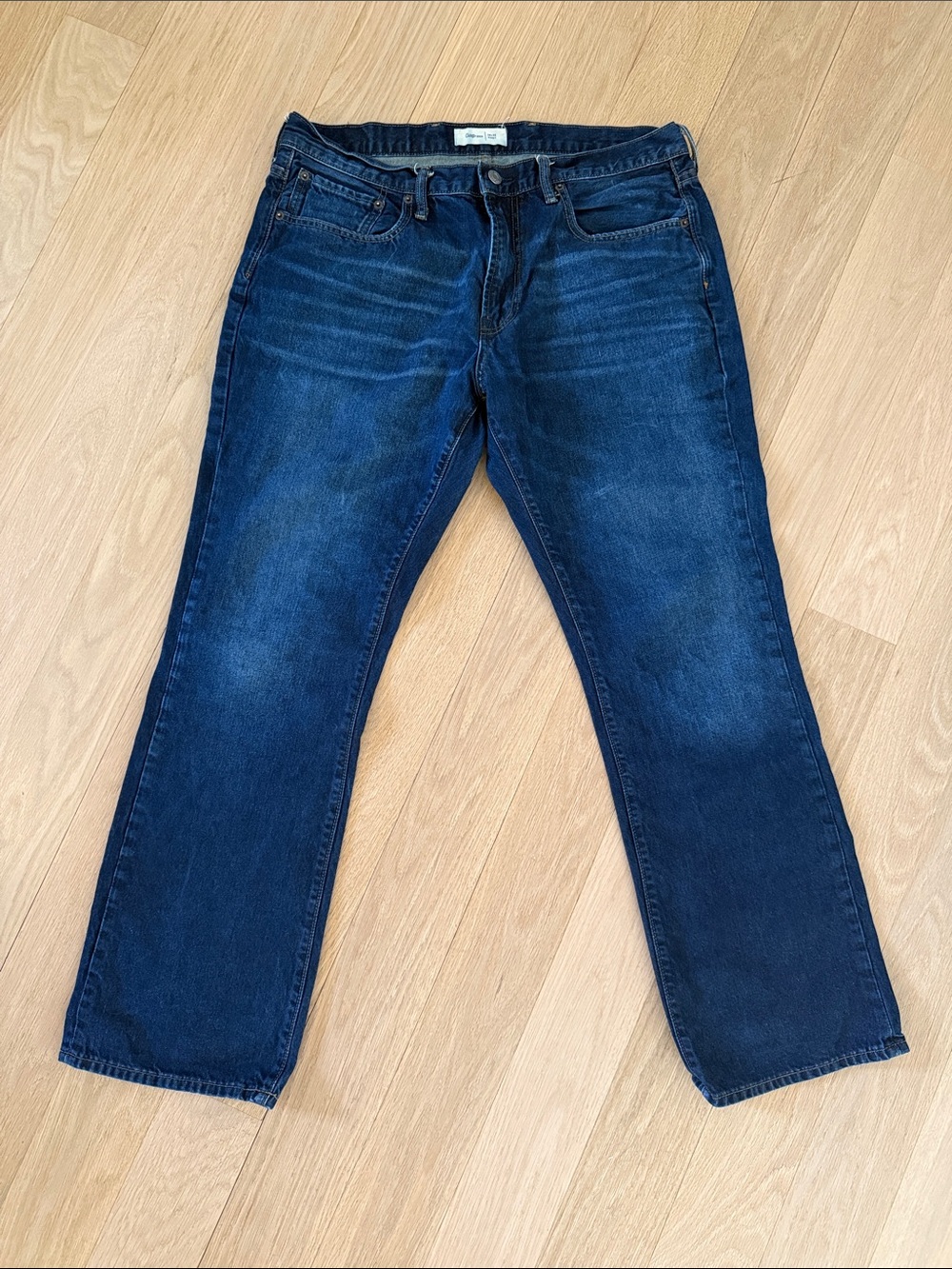 GAP Men's Dark Blue Straight-Leg Jeans Sz 36x32 Boot Cut